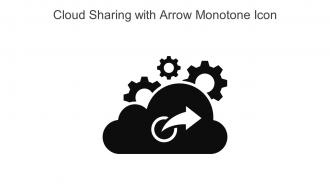 Cloud Sharing With Arrow Monotone Icon In Powerpoint Pptx Png And Editable Eps Format