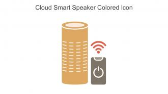 Cloud Smart Speaker Colored Icon In Powerpoint Pptx Png And Editable Eps Format