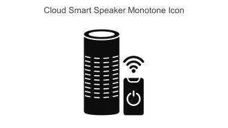 Cloud Smart Speaker Monotone Icon In Powerpoint Pptx Png And Editable Eps Format