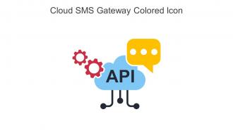 Cloud SMS Gateway Colored Icon In Powerpoint Pptx Png And Editable Eps Format