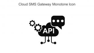 Cloud SMS Gateway Monotone Icon In Powerpoint Pptx Png And Editable Eps Format