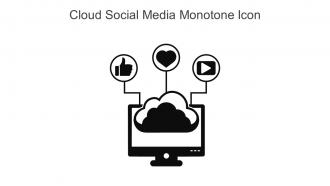 Cloud Social Media Monotone Icon In Powerpoint Pptx Png And Editable Eps Format