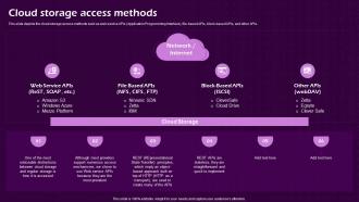 Cloud Storage Access Methods Virtual Cloud IT Ppt Slides Diagrams