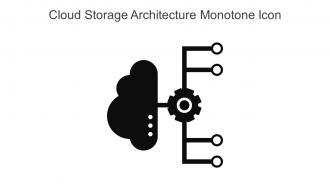 Cloud Storage Architecture Monotone Icon In Powerpoint Pptx Png And Editable Eps Format