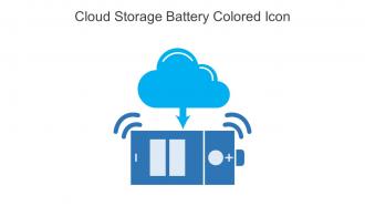 Cloud Storage Battery Colored Icon In Powerpoint Pptx Png And Editable Eps Format