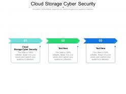 Cloud storage cyber security ppt powerpoint presentation deck cpb
