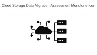 Cloud Storage Data Migration Assessment Monotone Icon In Powerpoint Pptx Png And Editable Eps Format