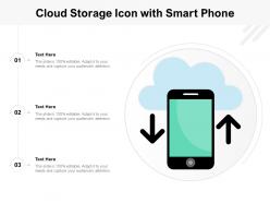 Cloud storage icon with smart phone