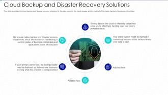 Cloud storage it cloud backup and disaster recovery solutions