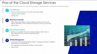 Cloud storage it pros of the cloud storage services