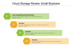 Cloud storage review small business ppt powerpoint summary example file cpb