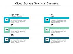 Cloud storage solutions business ppt powerpoint presentation summary cpb
