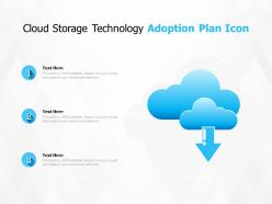 Cloud storage technology adoption plan icon