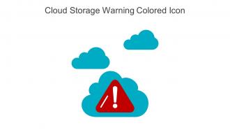 Cloud Storage Warning Colored Icon In Powerpoint Pptx Png And Editable Eps Format
