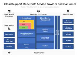 Cloud support model with service provider and consumer