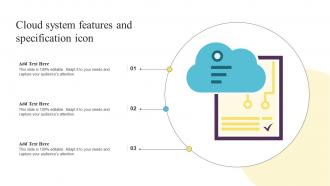 Cloud System Features And Specification Icon