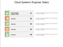 Cloud systems engineer salary ppt powerpoint presentation portfolio brochure cpb