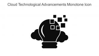 Cloud Technological Advancements Monotone Icon In Powerpoint Pptx Png And Editable Eps Format