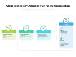 Cloud technology adoption plan for the organization