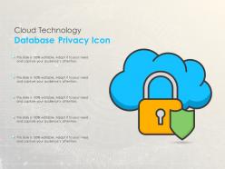 Cloud technology database privacy icon