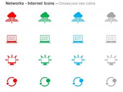 Cloud technology laptop data sharing ppt icons graphics