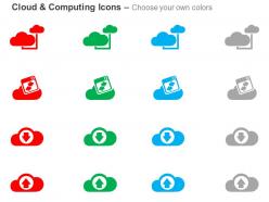 Cloud technology mobile communication data transfer ppt icons graphics