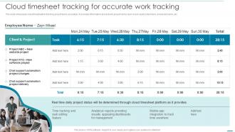 Cloud Timesheet Tracking For Accurate Work Tracking Integrating Cloud Systems With Project Management