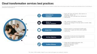 Cloud Transformation Services Best Practices