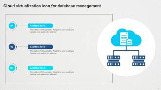 Cloud Virtualization Icon For Database Management