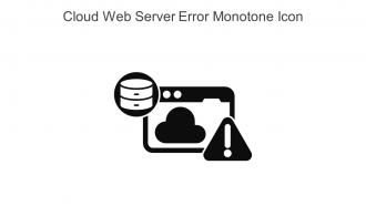 Cloud Web Server Error Monotone Icon In Powerpoint Pptx Png And Editable Eps Format
