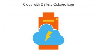Cloud With Battery Colored Icon In Powerpoint Pptx Png And Editable Eps Format