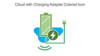 Cloud With Charging Adapter Colored Icon In Powerpoint Pptx Png And Editable Eps Format