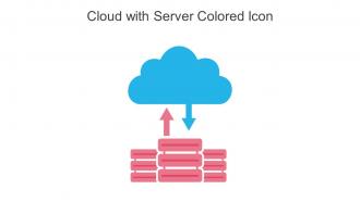 Cloud With Server Colored Icon In Powerpoint Pptx Png And Editable Eps Format