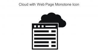 Cloud With Web Page Monotone Icon In Powerpoint Pptx Png And Editable Eps Format