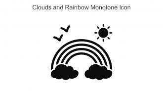 Clouds And Rainbow Monotone Icon In Powerpoint Pptx Png And Editable Eps Format