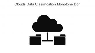 Clouds Data Classification Monotone Icon In Powerpoint Pptx Png And Editable Eps Format