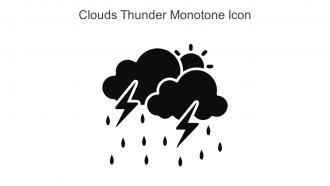 Clouds Thunder Monotone Icon In Powerpoint Pptx Png And Editable Eps Format