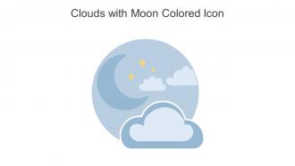Clouds With Moon Colored Icon In Powerpoint Pptx Png And Editable Eps Format