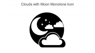 Clouds With Moon Monotone Icon In Powerpoint Pptx Png And Editable Eps Format