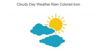 Cloudy Day Weather Rain Colored Icon In Powerpoint Pptx Png And Editable Eps Format