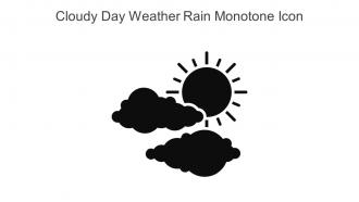 Cloudy Day Weather Rain Monotone Icon In Powerpoint Pptx Png And Editable Eps Format