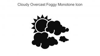 Cloudy Overcast Foggy Monotone Icon In Powerpoint Pptx Png And Editable Eps Format