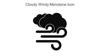Cloudy Windy Monotone Icon In Powerpoint Pptx Png And Editable Eps Format