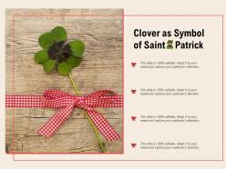 Clover as symbol of saint patrick