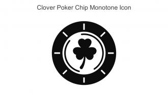 Clover Poker Chip Monotone Icon In Powerpoint Pptx Png And Editable Eps Format