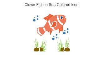 Clown Fish In Sea Colored Icon In Powerpoint Pptx Png And Editable Eps Format