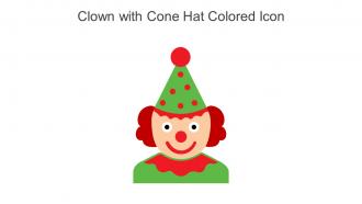 Clown With Cone Hat Colored Icon In Powerpoint Pptx Png And Editable Eps Format