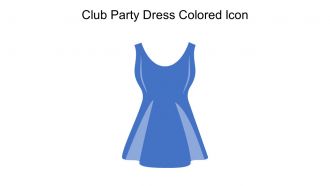 Club Party Dress Colored Icon In Powerpoint Pptx Png And Editable Eps Format