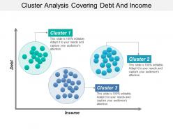 Cluster analysis covering debt and income