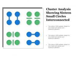 Cluster Analysis Showing Sixteen Small Circles Interconnected